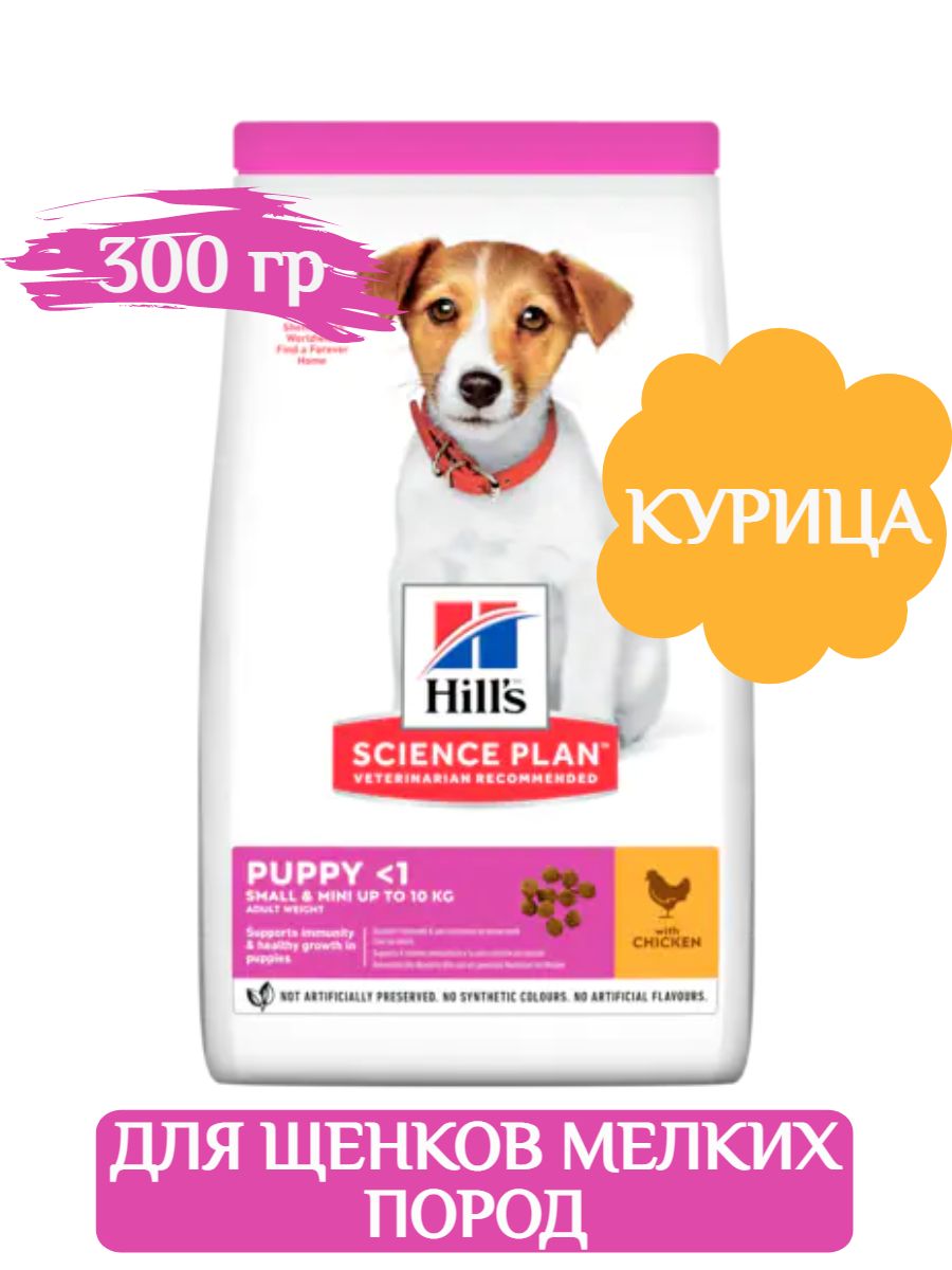 Hill's сухой корм для щенков мелких пород с курицей, корм для собак , 300 г фото