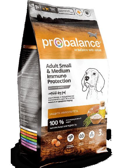 ProBalance Immuno Adult Small&Medium корм для взрослых собак малых и средних пород, 3кг фото