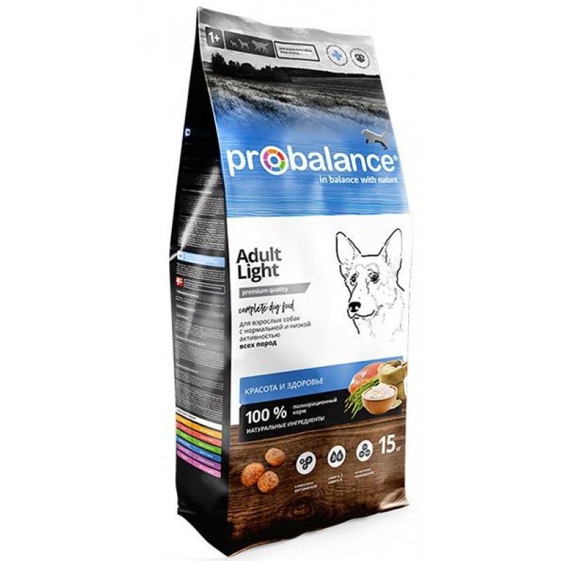 ProBalance Immuno Adult Light корм для взрослых собак всех пород, 15кг фото